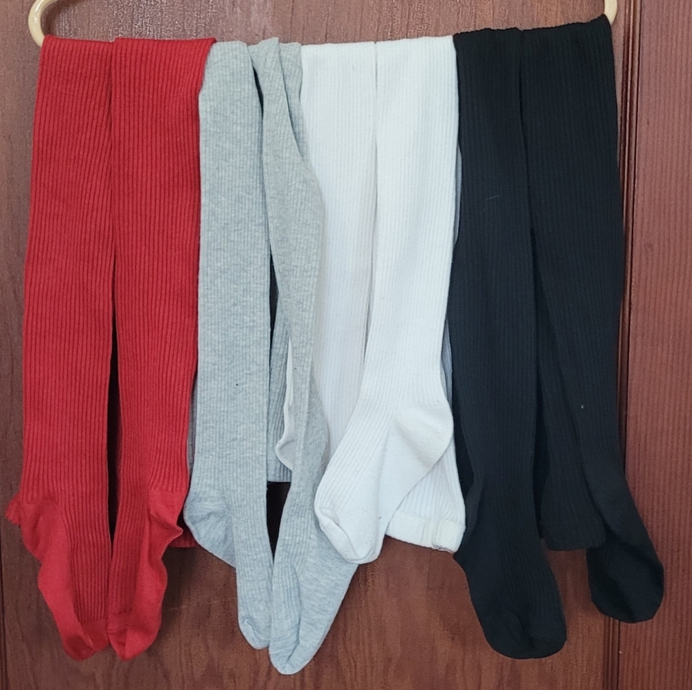 Girls Tight Lots of 4 Ribbed Knit style one size